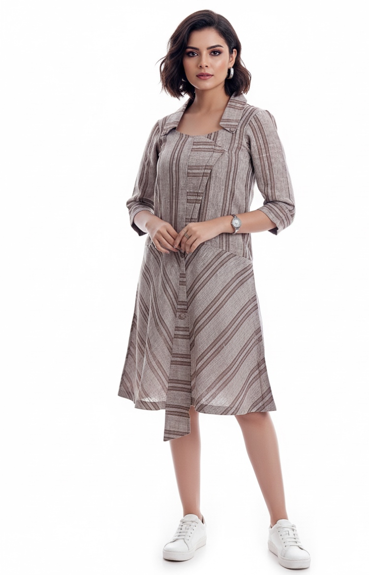 Stripe linen dress