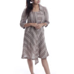Stripe linen dress2