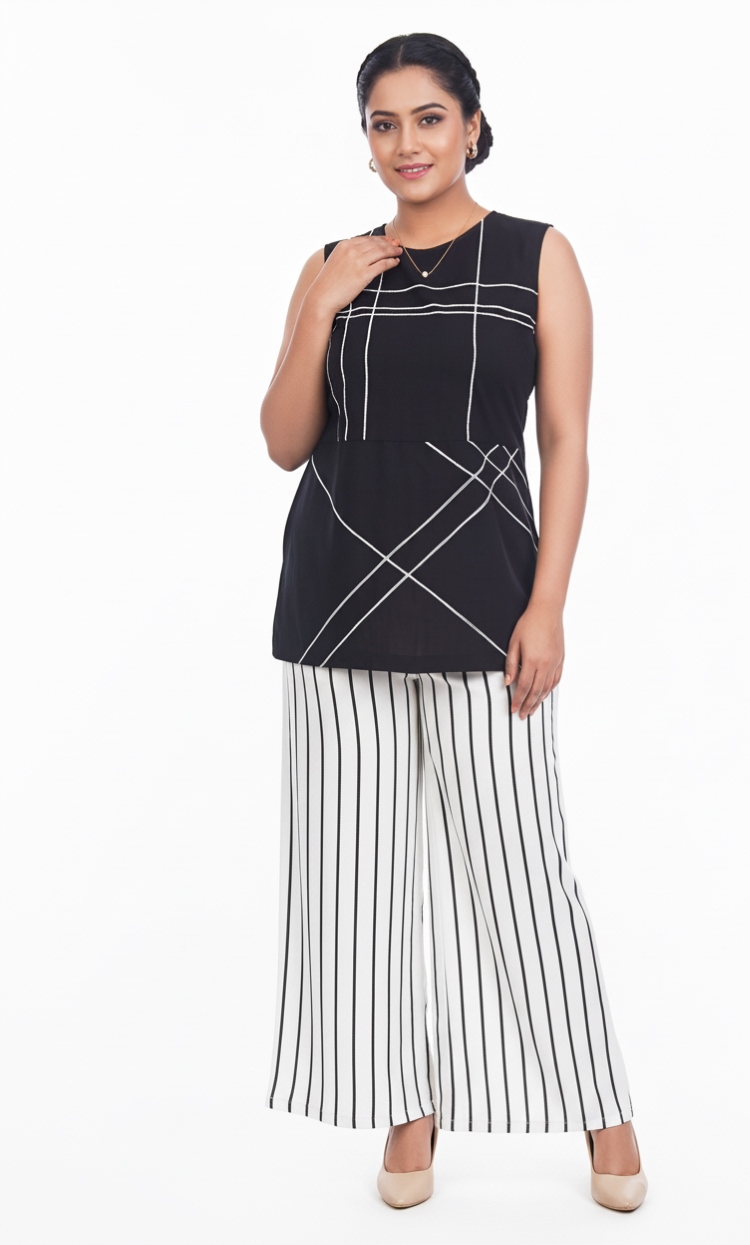 Geometric Weave Linen Tunic