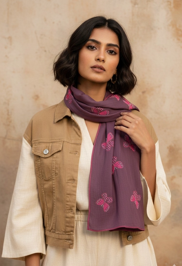 Butterfly motif stole