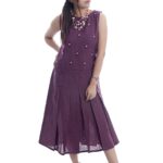 purple organic linen dress 2
