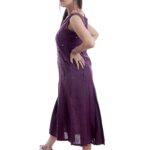 purple organic linen dress 2