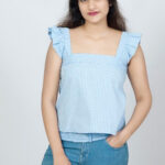 Organic-Sky-blue-polka-dot-top-1